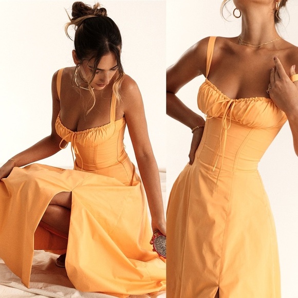 House of CB Dresses & Skirts - HOUSE OF CB 'Carmen' Tangerine Bustier Sundress orange NWOT size XS